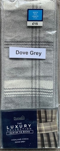 Dunelm luxury tiebacks - tiebacks, (pair)