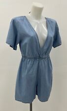 Ladies New Ex Primark  Cotton Blend Denim  Playsuit Size  4 8 10 12 14 16 18 20