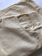 Zara Women's Ladies Girls Cord Trousers Cream Beige Size EUR 40 USA 8 RRP £45