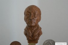 OLD MAN Walking Stick Handle carved in solid British  ELM