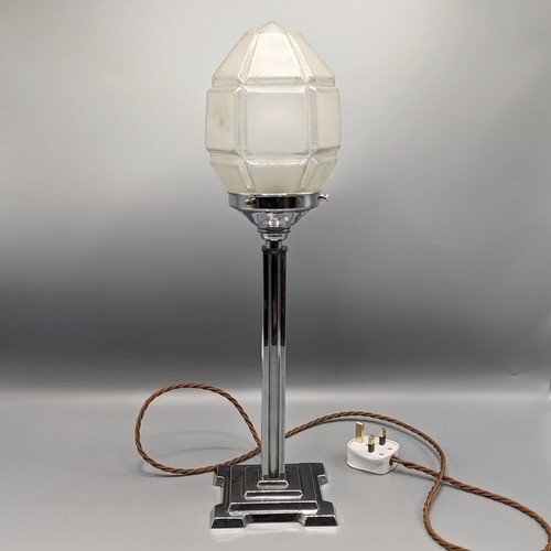 Art deco chrome - chrome, lamp.