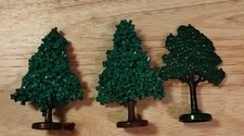 Lego Vintage  Tree x 3 1969-1973 - 2 x granulated 1 x flat tree RARE 