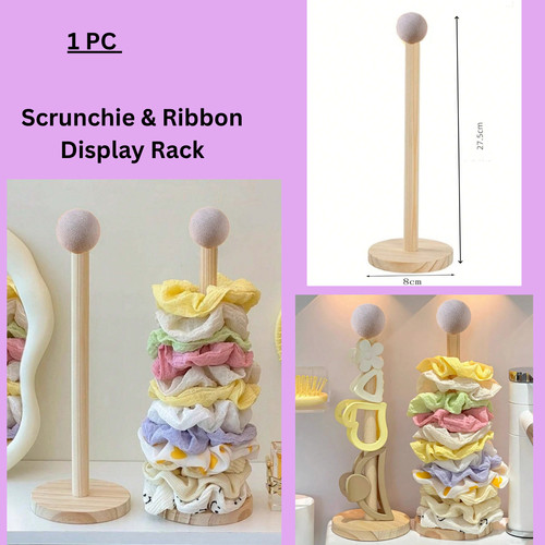 Wooden hair tie organizer - wooden,