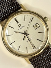 OMEGA Vintage 1970’s Men’s Quartz Date Gold Dress Watch - 196.0160 - 1342
