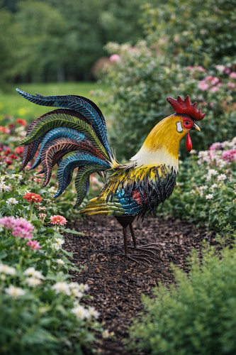 Decorative cockerel bird - decorative,