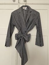 Stripy Sara Berman Wraparound Blouse, XS