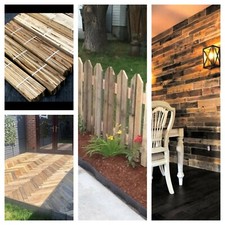 Reclaimed Pallet Wood - Wall Cladding Recycled Timber Planks Boards - 1sqm