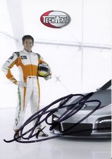 SIGNED ADRIAN SUTIL ORIGINAL AUTOGRAPH TECHART PORSCHE POST CARD PHOTOGRAPH