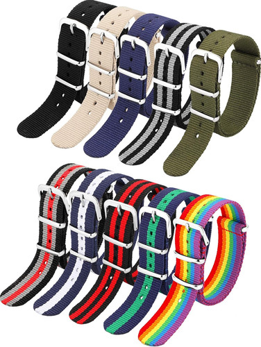 Stylish nylon watch - straps:, 10