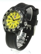 New Luminox UVP Black Yellow Military Watch With Blue & Green Tritium