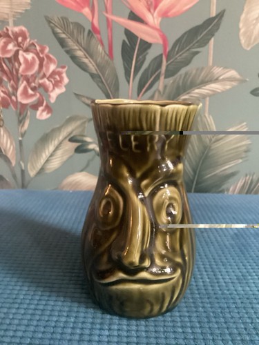 Vintage ceramic green celery - ceramic,