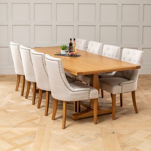 Solid oak refectory 4m - oak,