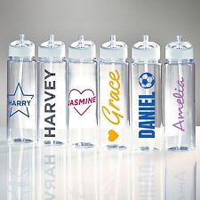 Personalised Water Bottle With Straw Sport Drinks Flask 750ml