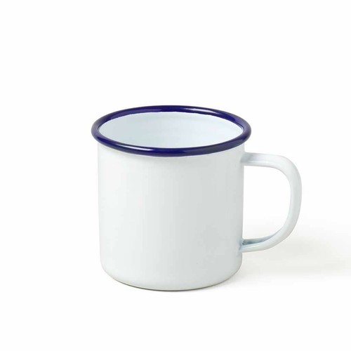 Enamel white mug - white, camping