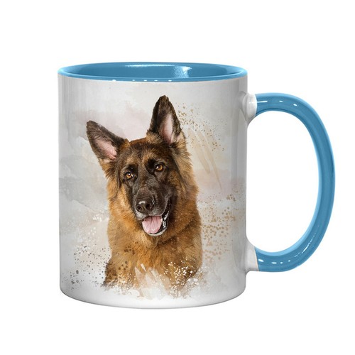 German shepherd light blue - german,