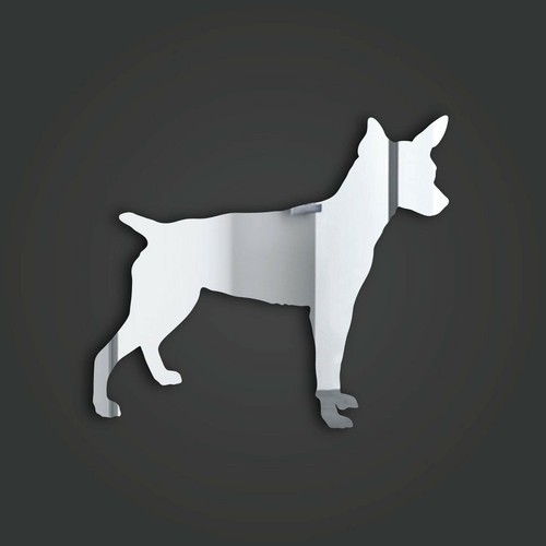 Rat terrier silver acrylic - rat,