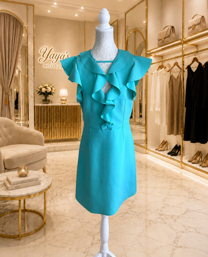 Pinko designer green ruffle - green,