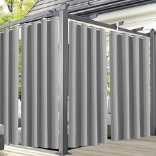 4 Panels Outdoor Curtains Eyelet Blackout Waterproof Sun Shades Privacy - NEW