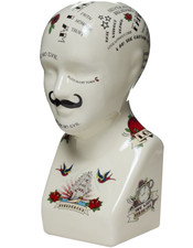 12'' Phrenology Tattooed Bust