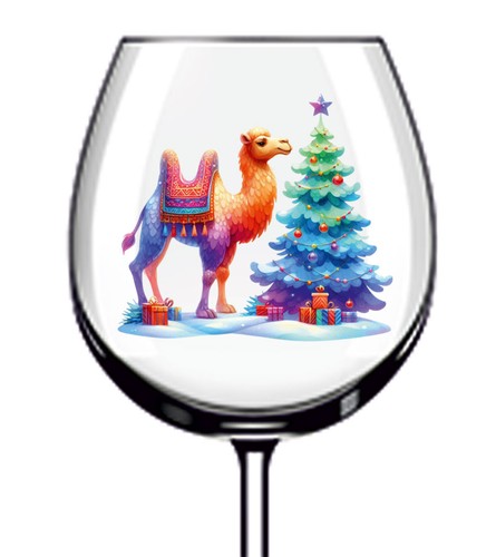 12x colourful christmas camel - 12x,