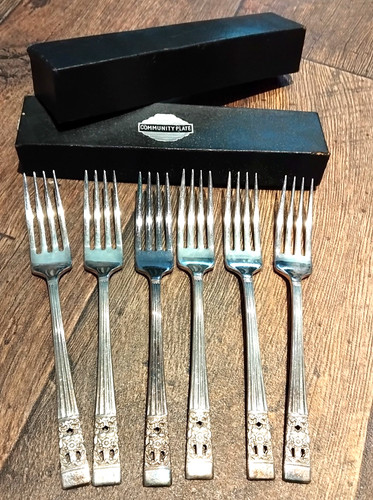 Community silver plate - x,