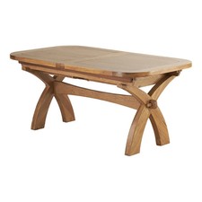 Oak Furnitureland Hercules Natural Oak 10-12 Seater Extendable Dining Table