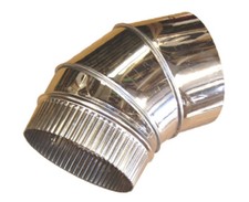 Flue Bend 45Degree x 200mm -