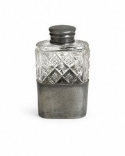 Vintage Cut Glass Hip Flask