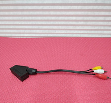 SCART TO 3 RCA PHONO ADAPTER AUDIO VIDEO AV CABLE FEMALE TO MALE 20CM BLACK ??