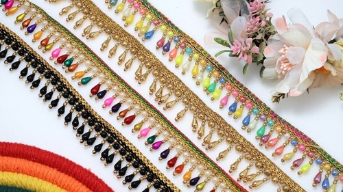 Yrds beaded fringe drop - beaded,