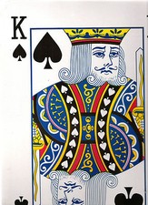 GIGANTIC PLAYING CARD 10x8inch 27x20cm MANY USES PLACE MAT MAGIC TRICK ILLUSION