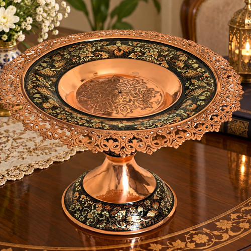 Vintage copper pedest - vintage,
