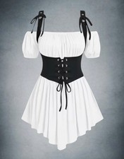 New White Gothic Gypsy Blouse