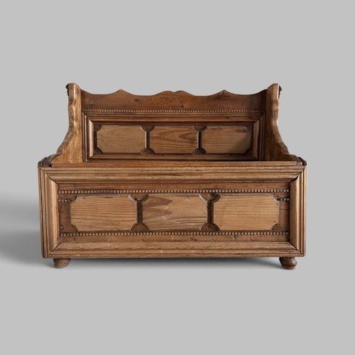 Antique pine high - pine, back