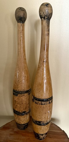 Pair antique wooden indian - wooden,