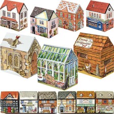 ENGLISH COTTAGE HOUSE SHOP TIN BOX Dana Kubick Emma Bridgewater Tea Bag Storage