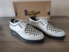 Dr Martens Willis White Leather Stud Creepers - Boxed - Size 5 UK