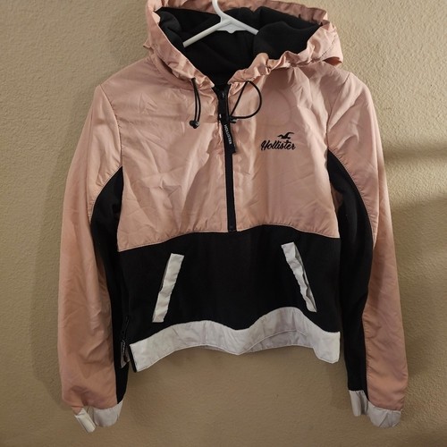 Pink and black windbreaker - pink,