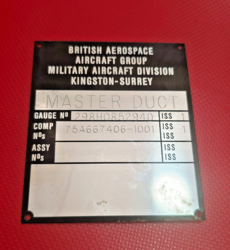 Build plate british aerospace - build,