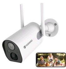 Wireless Outdoor Security Camera, 10400mAh Rechargeable Battery Powered WiFi...