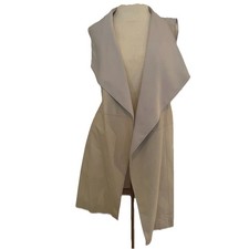 VINCE Gray Goat Leather Belted