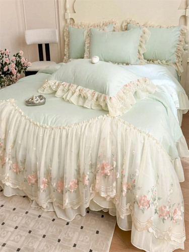 3pcs floral embroidery lace - embroidery,