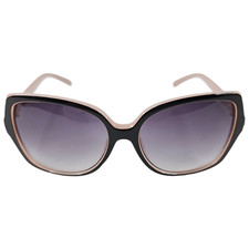 Foster Grant Womens Pink Polycarbonate Oversized Oval Sunglasses Shades