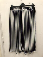 Ladies Vanessa Zani Blue White Stripe Long Skirt Size M Length 32"