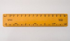 Vintage Duraline England Precision Plastic 6" Ruler, Metric, High Quality