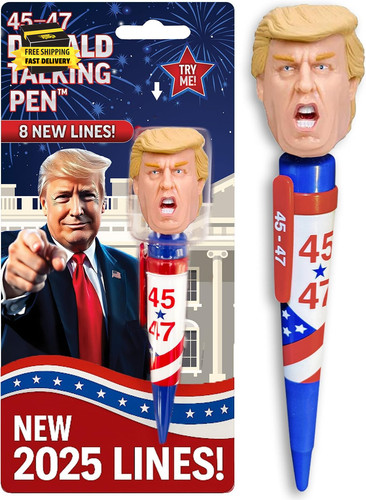 Donald trump talking pen - talking,