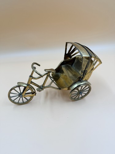Vintage brass rickshaw - vintage,