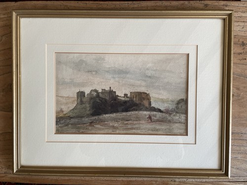 Antique watercolour castle - antique,