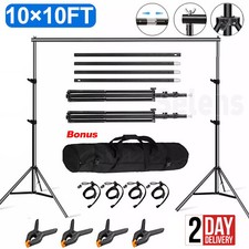 3× 3M Heavy Duty Photo Backdrop Stand Kit Large Background Photography Studio