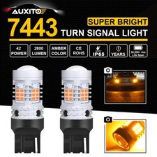 2x AUXITO 7440 W21W T20 Amber